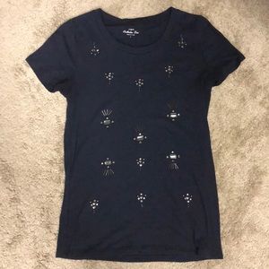 NWOT J. crew embellished tee